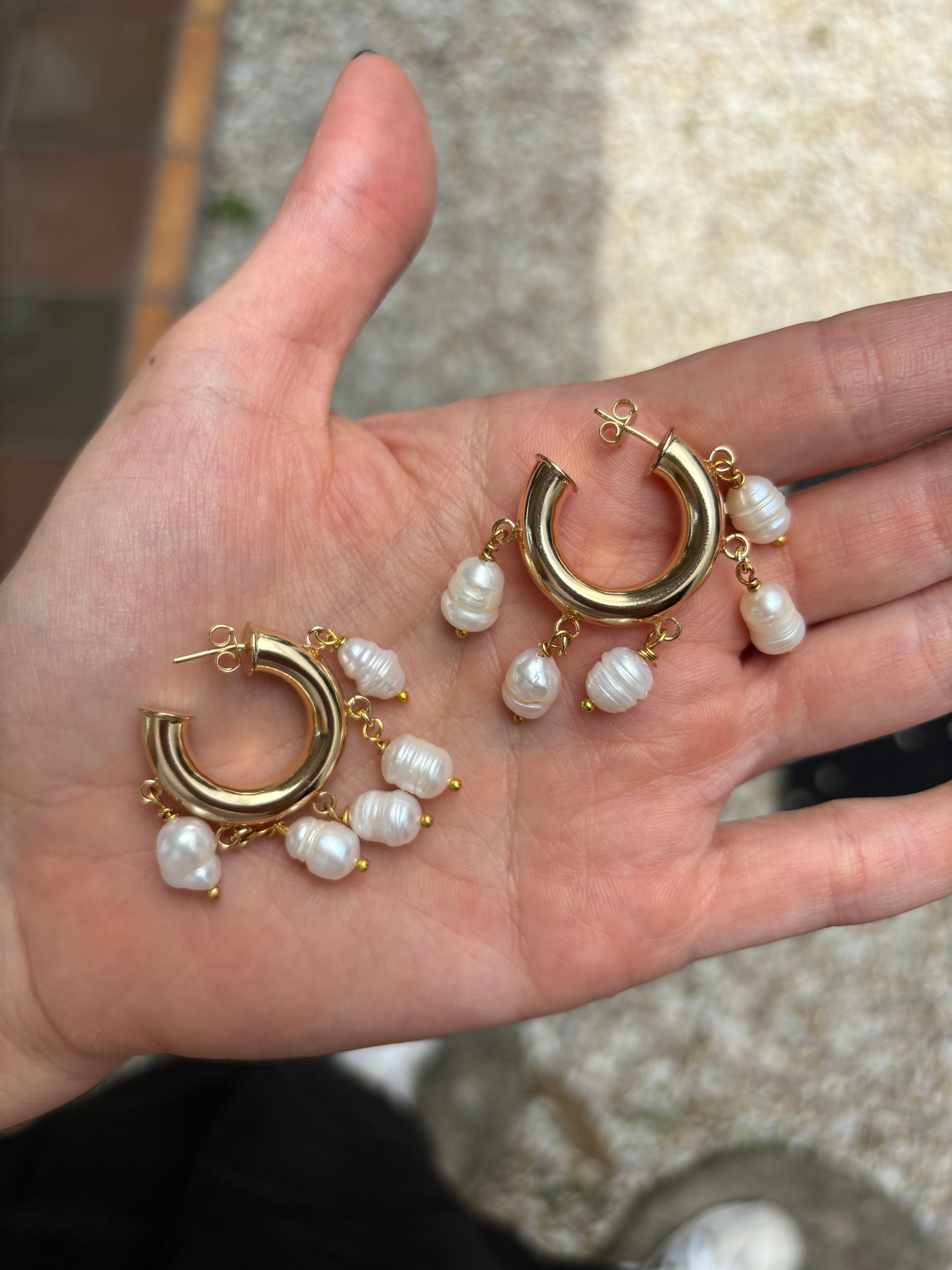 Pearl Hoops