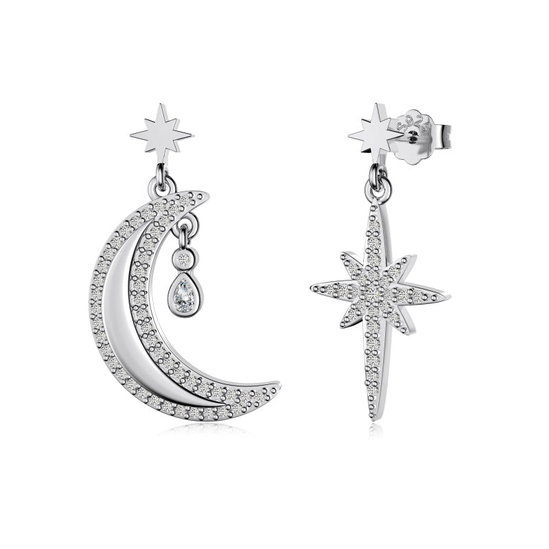 Star and Moon Studs