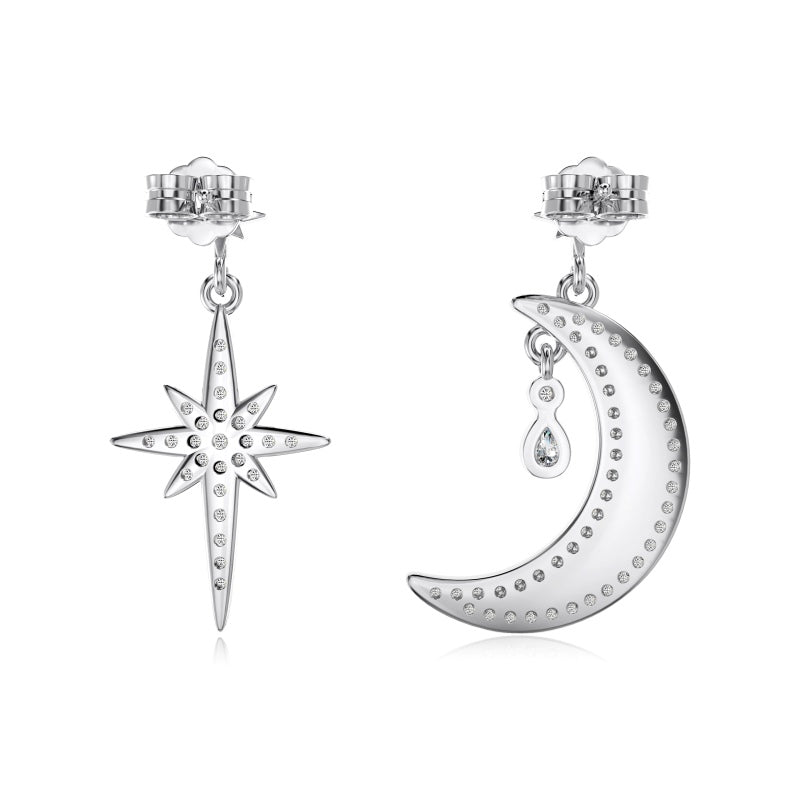 Star and Moon Studs