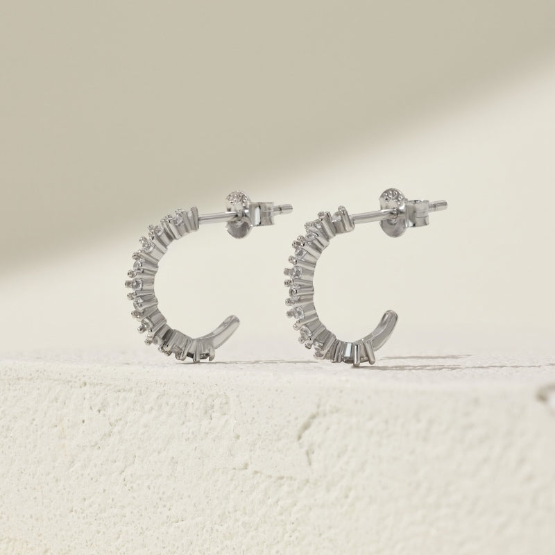 Cz Prong hoops