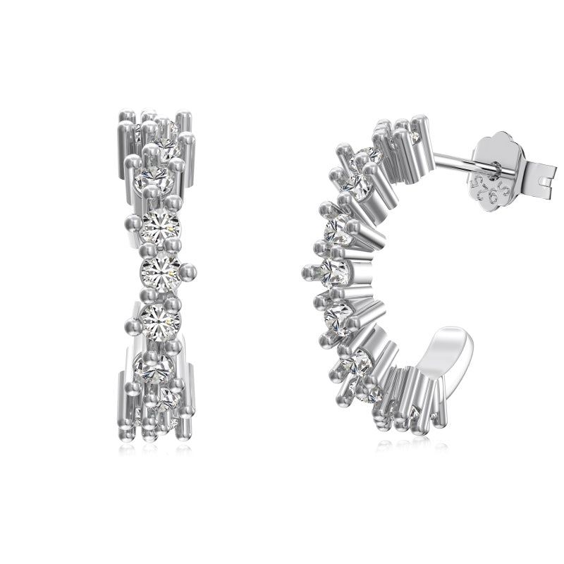 Cz Prong hoops